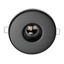 Deckeneinbauleuchte TELA, Porzellan, schwarz glänzend, rund, 99mm Ø, 1x E27 max. 60W
