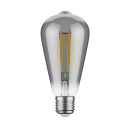 E27 LED Leuchtmittel, ST64, extra warmweiß (1800 K), 7,6 W, 240lm, Rauchglas