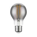 E27 LED Leuchtmittel, A60, extra warmweiß (1800 K), 7,5 W, 370lm, Rauchglas