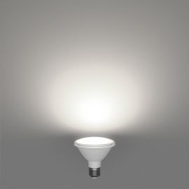 E27 LED Leuchtmittel, PAR30 kurzer Hals, weiß (4200 K), 13 W, 1025lm, 43°, Reflektorspiegel (silber)