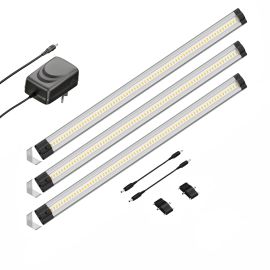 LED Unterbau-Leuchte SIRIS, Eckmontage, flach, je 50cm, je 655lm, weiß, 3er Set