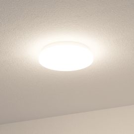 LED Feuchtraumleuchte / Deckenleuchte / Badlampe BADU, rund, 260mm Ø, IP44, 24 W, 2460lm, warmweiß