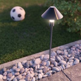 LED Gartenleuchte Hastam schwarz mit Erdspieß für außen IP44 (Lichtfarbe, Set Vorschaltgerät wählbar)