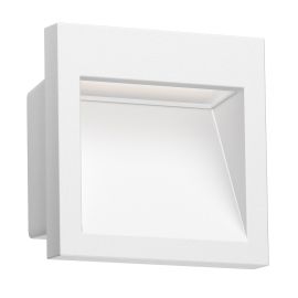 LED Wandeinbauleuchte NOLA, Downlight für außen, IP54 matt, 90 x 90mm, warmweiß