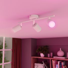 Deckenstrahler WAIKA, dreiflammig, weiß, inkl. Smart Home RGBW GU10 LED Lampen je 473lm