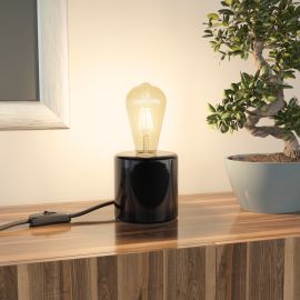 Tischlampe TIPO Porzellan rund inkl. E27 Smart Home RGBW LED Lampe, 8,89W, 892lm (Farbe wählbar)