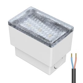 LED Pflasterstein Bodeneinbauleuchte CUS für außen, IP67, eckig, 8 x 5cm (Lichtfarbe, Set Vorschaltgerät wählbar)