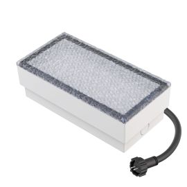 LED Pflaster-Stein Gorgon Boden-Einbauleuchte für außen, 20x10cm (Lichtfarbe, Set Vorschaltgerät wählbar)
