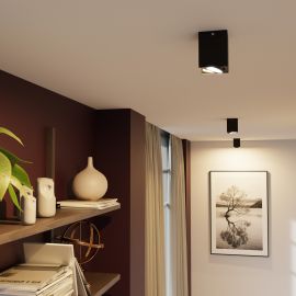 Deckenleuchte DEJO, 8 x 8cm + GU10 Smart Home RGBW LED 473lm (Farbe wählbar)