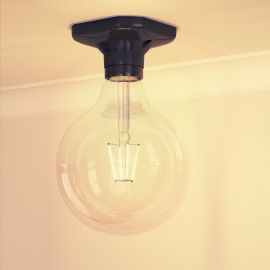 Deckenleuchte / Lampenfassung ELEKTRA, Kunststoff, Porzellan (Farbe, Leuchtmittel wählbar)