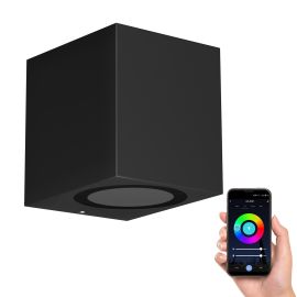 Wandleuchte ALSE Downlight für außen, Aluminium, eckig, inkl. Smart Home RGBW GU10 LED Lampe, 5,41W, 473lm (Farbe wählbar)