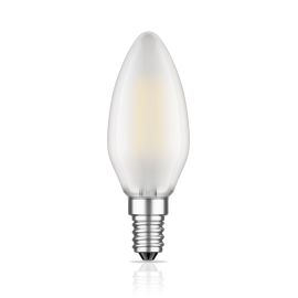 E14 LED Leuchtmittel, Kerze, warmweiß (2700 K), 4,3 W, 424lm, gefrostet