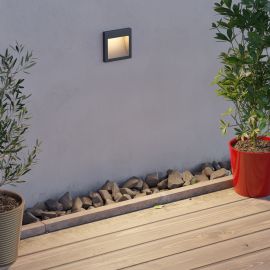 LED Wandeinbauleuchte NOLA, Downlight für außen, IP54, 90 x 90mm (Farbe, Lichtfarbe wählbar)