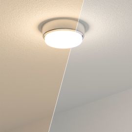 Aufbaurahmen INEL rund 90mm Ø + smarte LED-Lampe (Farbe, Leuchtmittel wählbar)