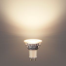 GU10 LED Leuchtmittel, PAR16, warmweiß (2800 K), 7,6 W, 1 103 lm, 33° Reflektorspiegel (silber) EEK C
