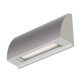 LED Wandleuchte / Treppenlicht SEGIN für außen, IP54, flach, Downlight, grau matt, eckig, 3,8 W, 265lm, warmweiß