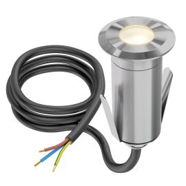 LED Bodeneinbauleuchte GLOX für außen, IP67, aluminium, rund, 33mm Ø (Lichtfarbe wählbar)