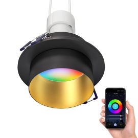 Deckeneinbaurahmen KRON, rund, inkl. Smart Home RGBW GU10 LED 473lm (Farbe wählbar)