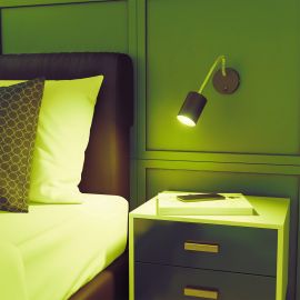 Leselampe WAIKA mit Schwanenhals und Schalter, inkl. Smart Home RGBW GU10 LED Lampe, 5,41W, 473lm (Farbe wählbar)