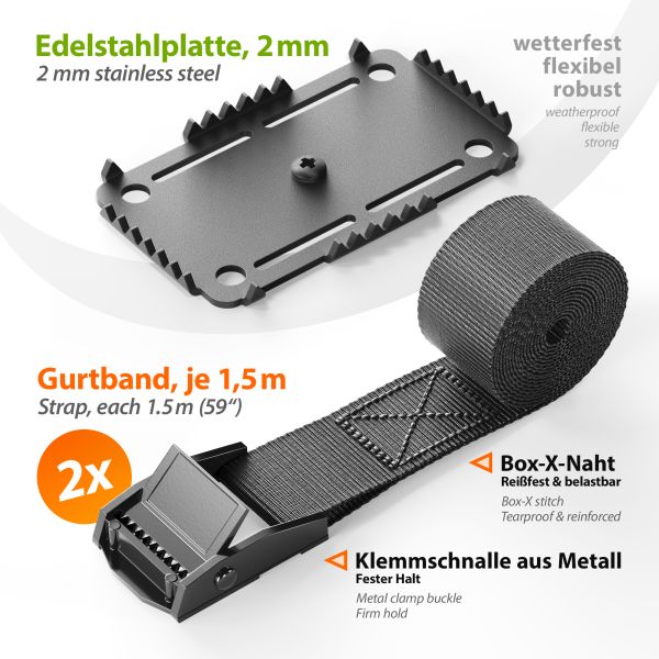 3 Stück LED Gartenstrahler FLIN – Je 11,5 W, 837 Lumen, Warmweiß, IP66, Mit Schuko-Stecker