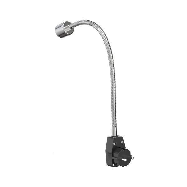 Steckdosenlampe LESCH Leselampe Schwanenhals, Schalter (Farbe, Leuchtmittel wählbar)