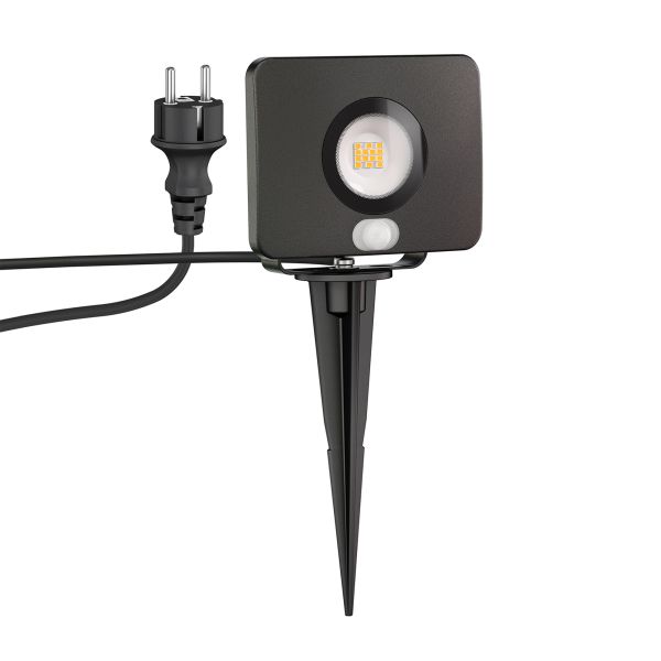 FSLiving LED Strahler 7W Mit Fernbedienung & Erdspieß | IP65 Wasserdicht, Dimmbar, Farbtemperatur Einstellbar