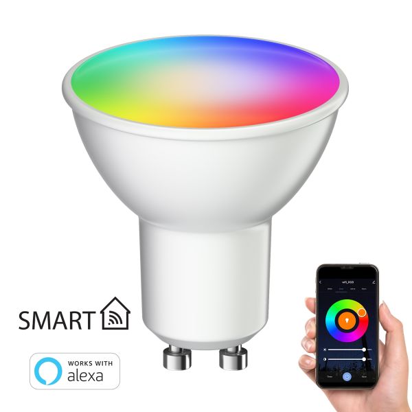 Wandleuchte ALSE Downlight für außen, Aluminium, rund, inkl. Smart Home  RGBW GU10 LED Lampe, 5,41W, 473lm (Farbe wählbar)