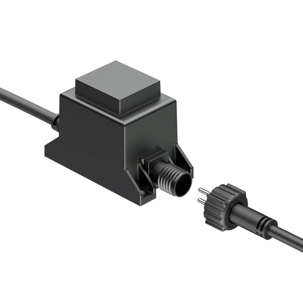 10W LED Trafo-Netzteil / Transformator für Stecksystem NEMO, Stecker, 12V  AC, schwarz, IP65 von ledscom.de