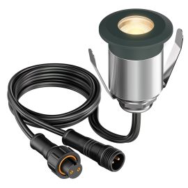 Bild von LED Bodeneinbauleuchte BINO für außen, IP67, Edelstahl, 32mm Ø, warmweiß (Set Vorschaltgerät, Farbe wählbar)