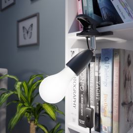 Bild von E27 Klemmleuchte LIK, schwarz inkl. Smart Home RGBW LED Lampe, 8,89W, 892lm