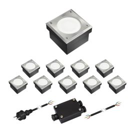 Bild von GX53 Pflasterstein- Set NEOLUM für außen, 10 x10cm (Set, Leuchtmittel wählbar)
