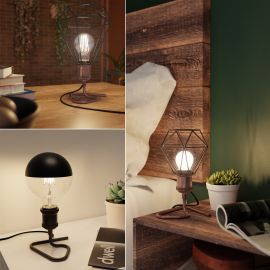 Bild von Tischlampe RETRA, Schalter, E27 Fassung, Käfig-Schirm (Farbe, Leuchtmittel wählbar)