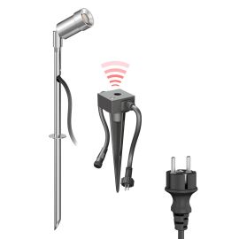 Bild von LED Gartenstrahler Spico mit Erdspieß und Dämmerungssensor für außen, IP44 (Lichtfarbe, Set, Farbe wählbar)