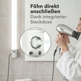 Bild von LED Spiegelleuchte FERIG, Bad-Lampe, 49cm, weiß (Lichtfarbe wählbar)