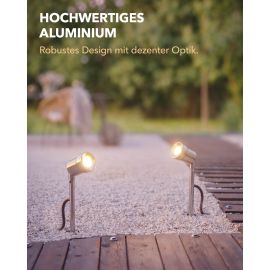 Bild von LED Gartenstrahler Spico mit Erdspieß und Dämmerungssensor für außen, IP44 (Lichtfarbe, Set, Farbe wählbar)