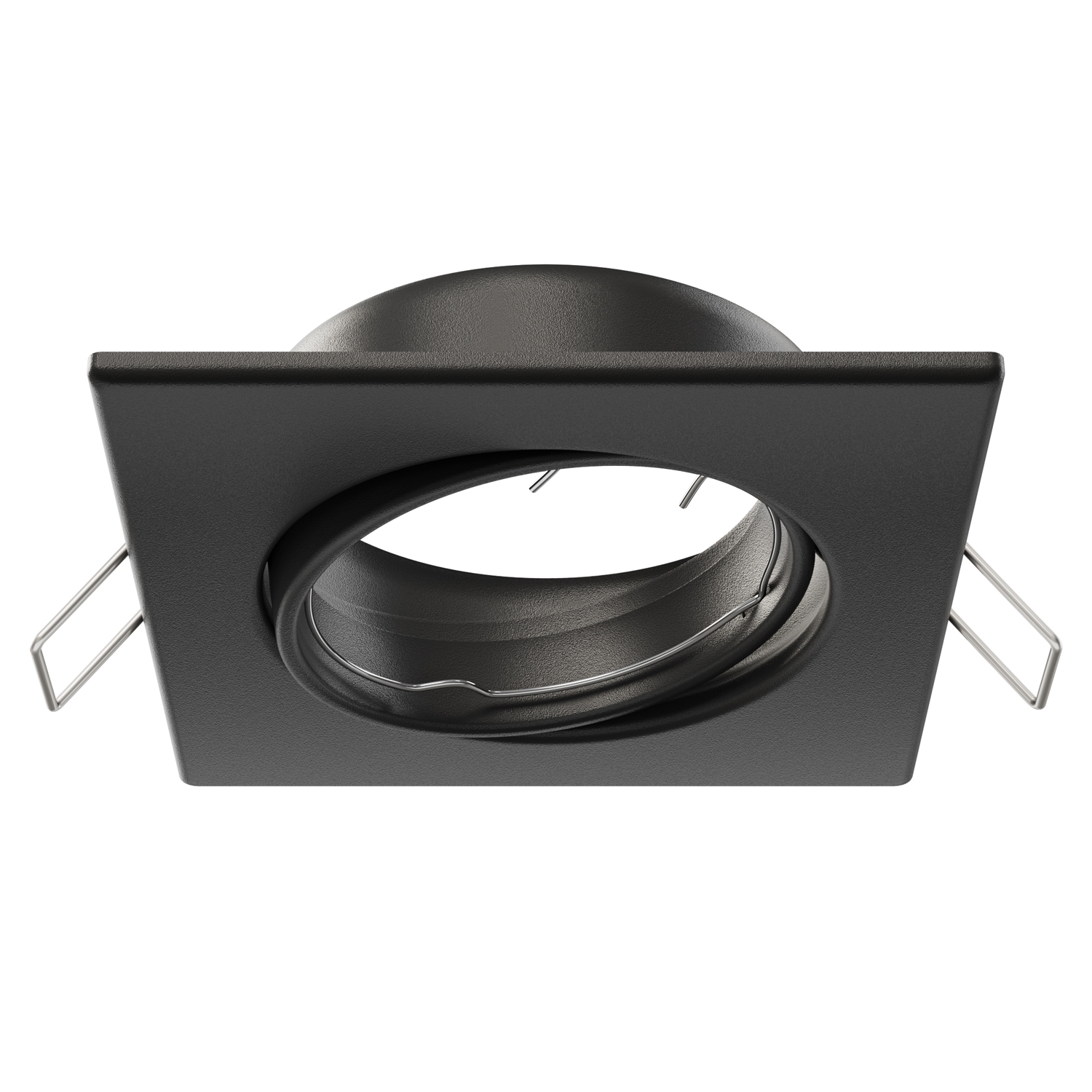 Lot De 5 Cadres D'Encastrement Au Plafond FERE - Spots Orientables Noir Mat Pour GU10/GU5.3